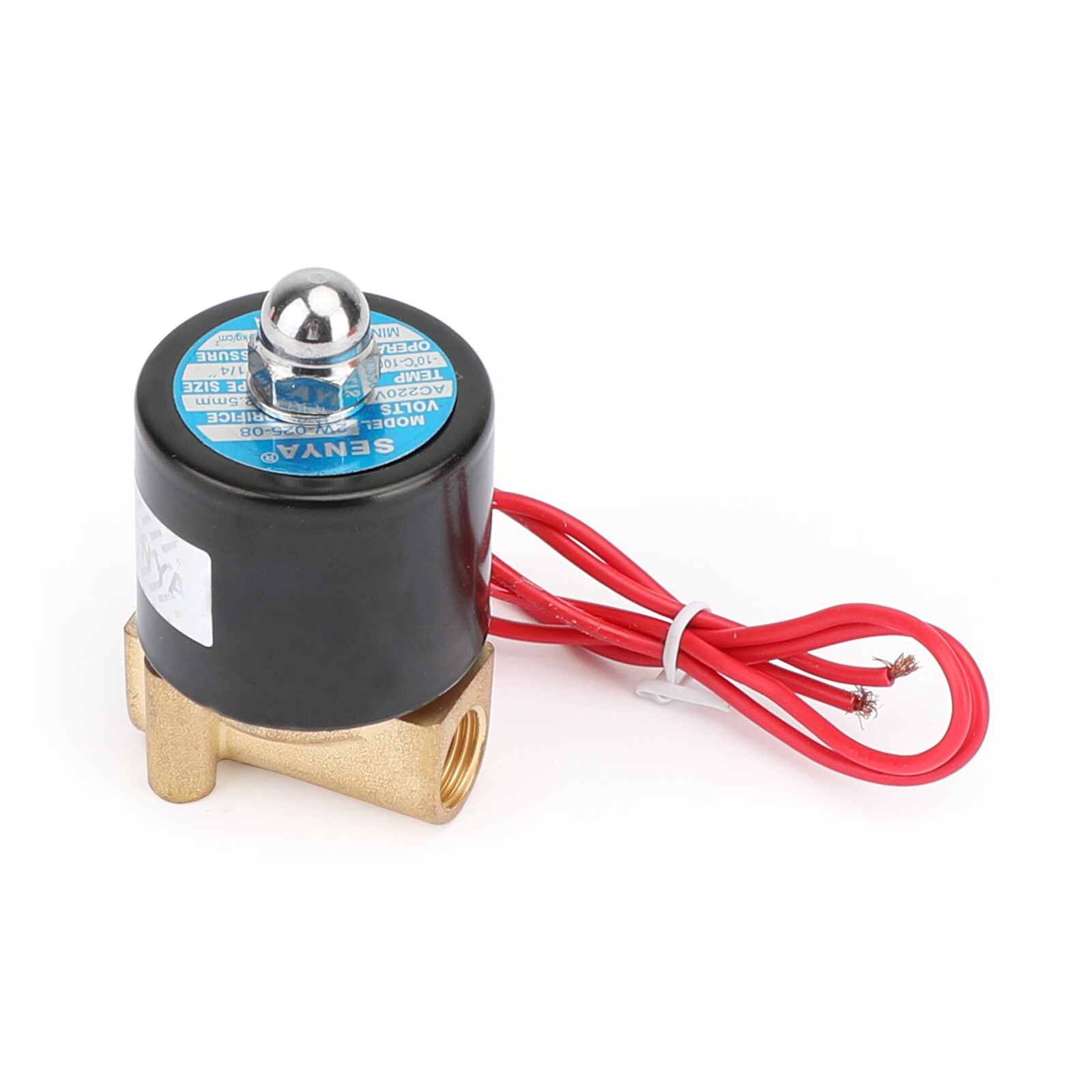 1/4″ AC 220V Brass Normally Closed Electric Solenoid Valve BSP Gas Water Air N/C