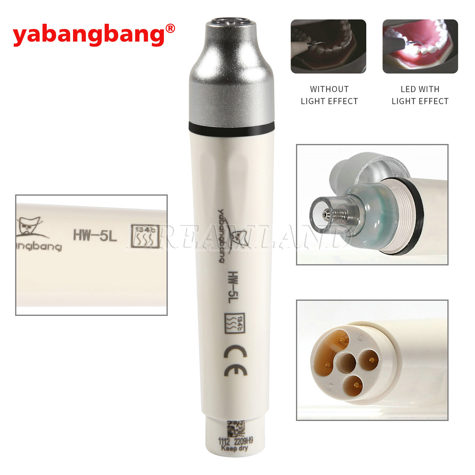 HW-6L Dental Ultrasonic Scaler Handpiece with LED Fit EMS SATELEC NSK