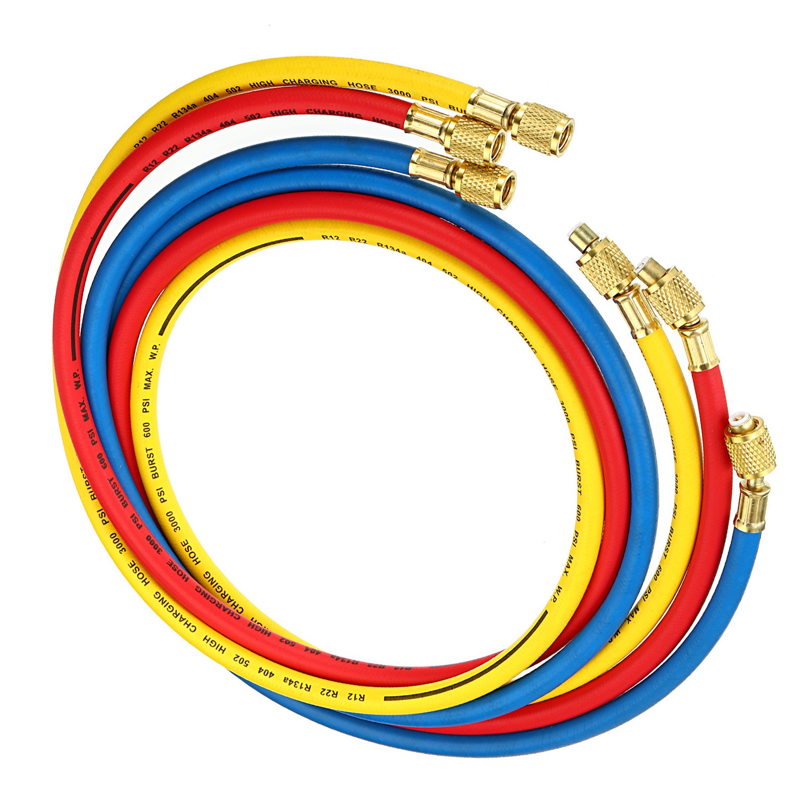 4.9ft 600 PSI 3000 PSI Refrigerant Charging Pipe Three Color for Refrigeration