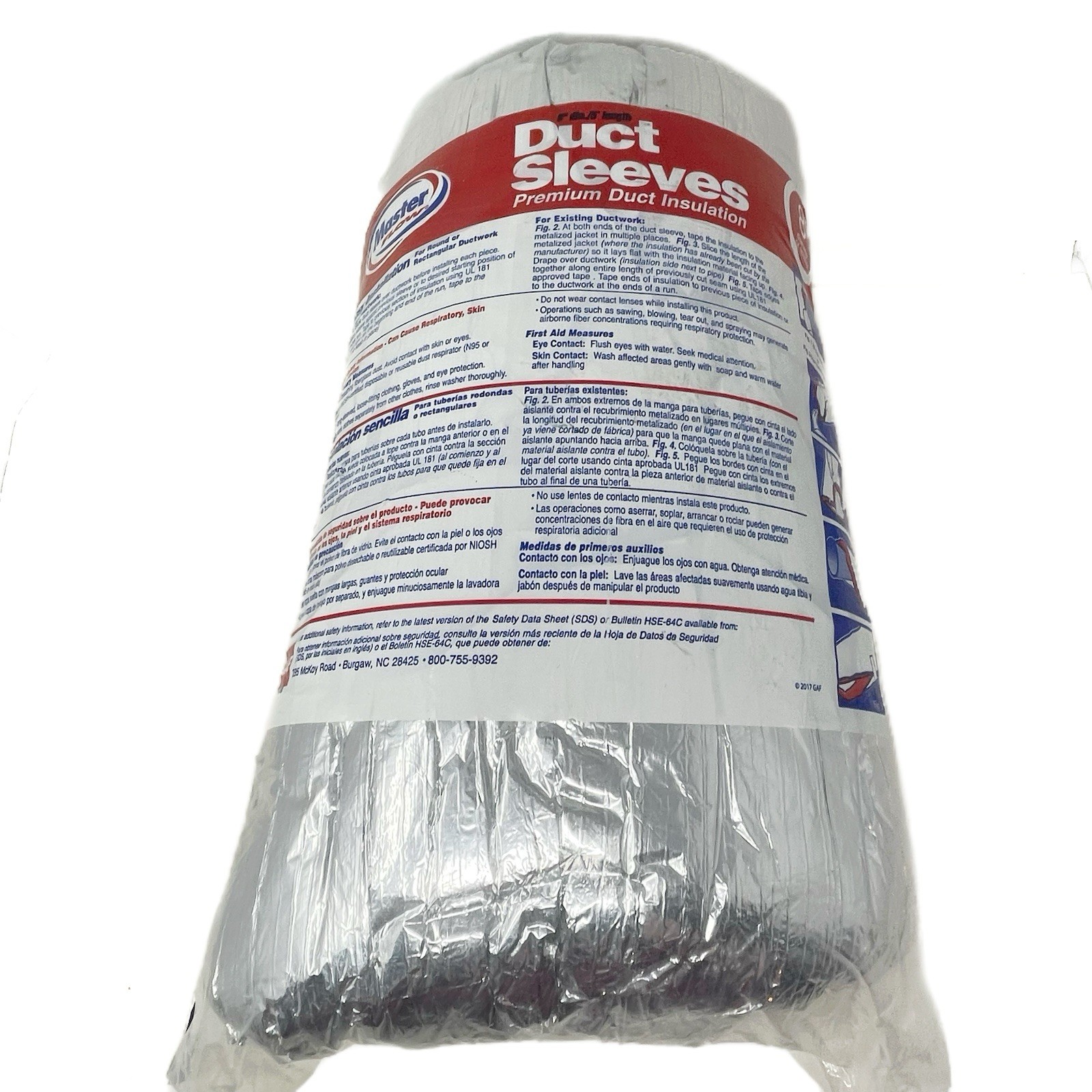 Master Flow 8 in. Dia R-8 Ductwork Insulation Sleeve