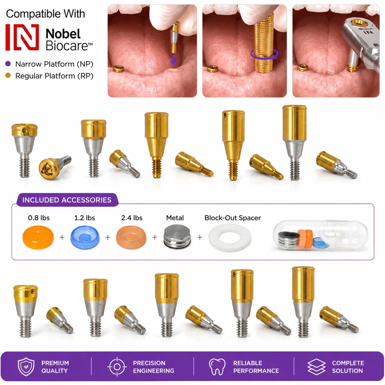 US Locator Accessory For Nobel Dental Core Implant Tool Abutment Cap Replacement