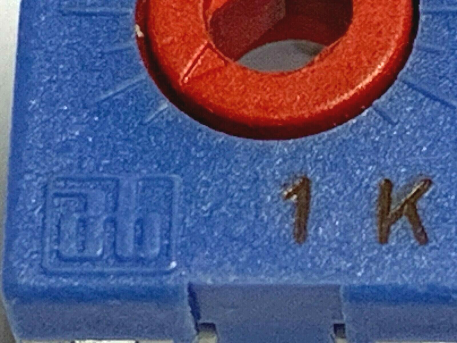 1K, 1kΩ, Cermet Trimmer, Poti, 1W, 300V, 20%, AB Elect. No.2041460905, 2 pieces