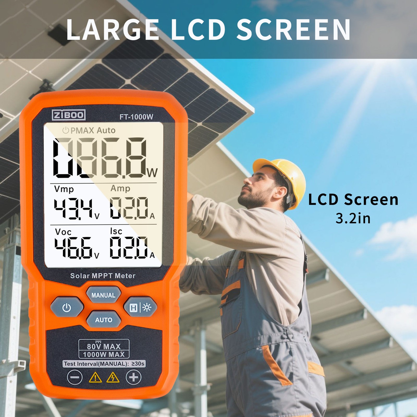 UNI-T UT673PV Solar MPPT Meter Handheld Automatic Measurement Solar Detector