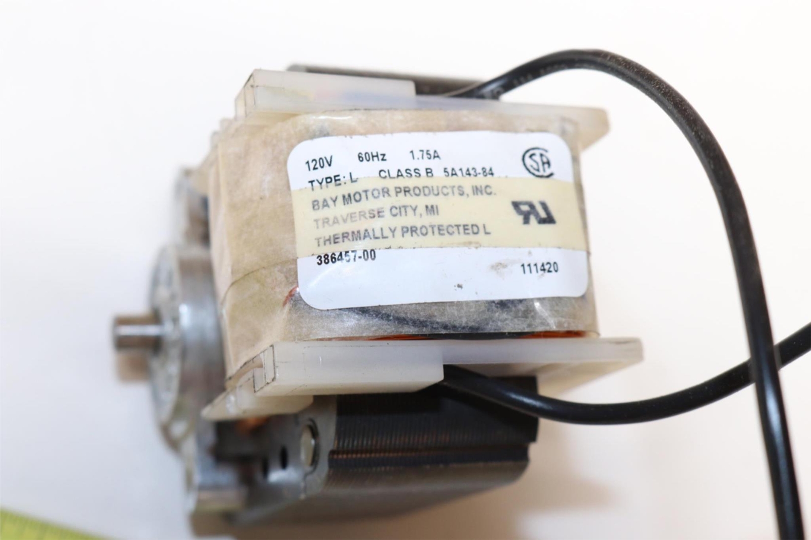 Bay Motors 5A143-84 Shaded Pole C-Frame Motor 115V 120V 60Hz 1.75A Type:L