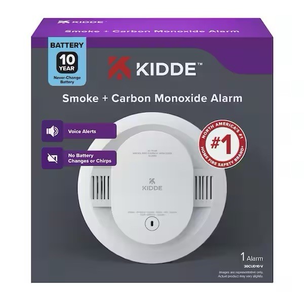 Kidde Detect 30CUD10-V Smoke + Carbon Monoxide Alarm – 10Yr Battery Voice