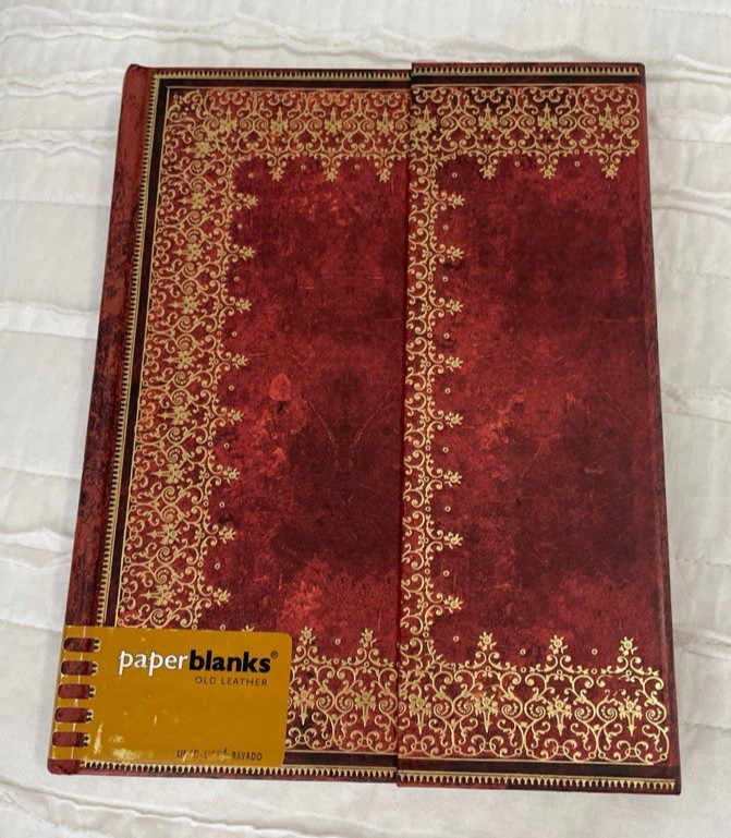 New paper blanks old leather foil gold journal book acid free