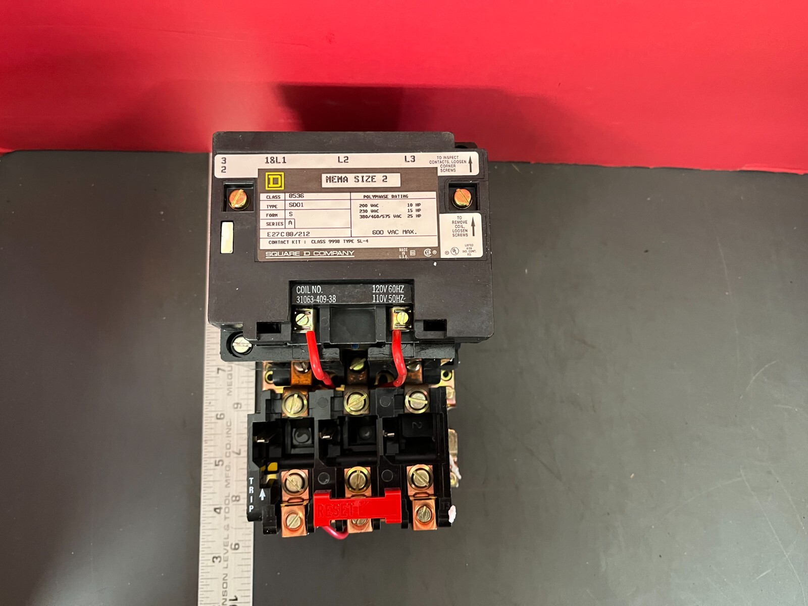 SQUARE D 88212 (8536SD01V02S)- AC MAGNETIC NEMA RATED STARTER