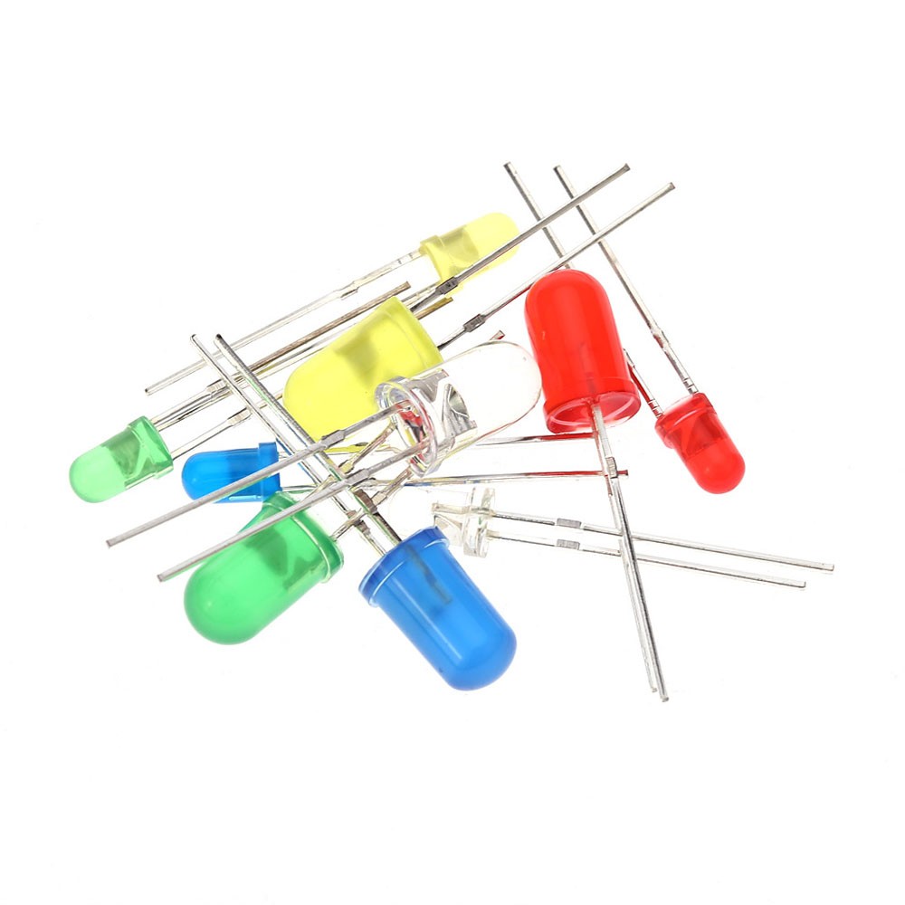 300pcs 3mm 5mm Assorted Color 2-pin Diffused LED Light Emitting Diodes Set ERYZ