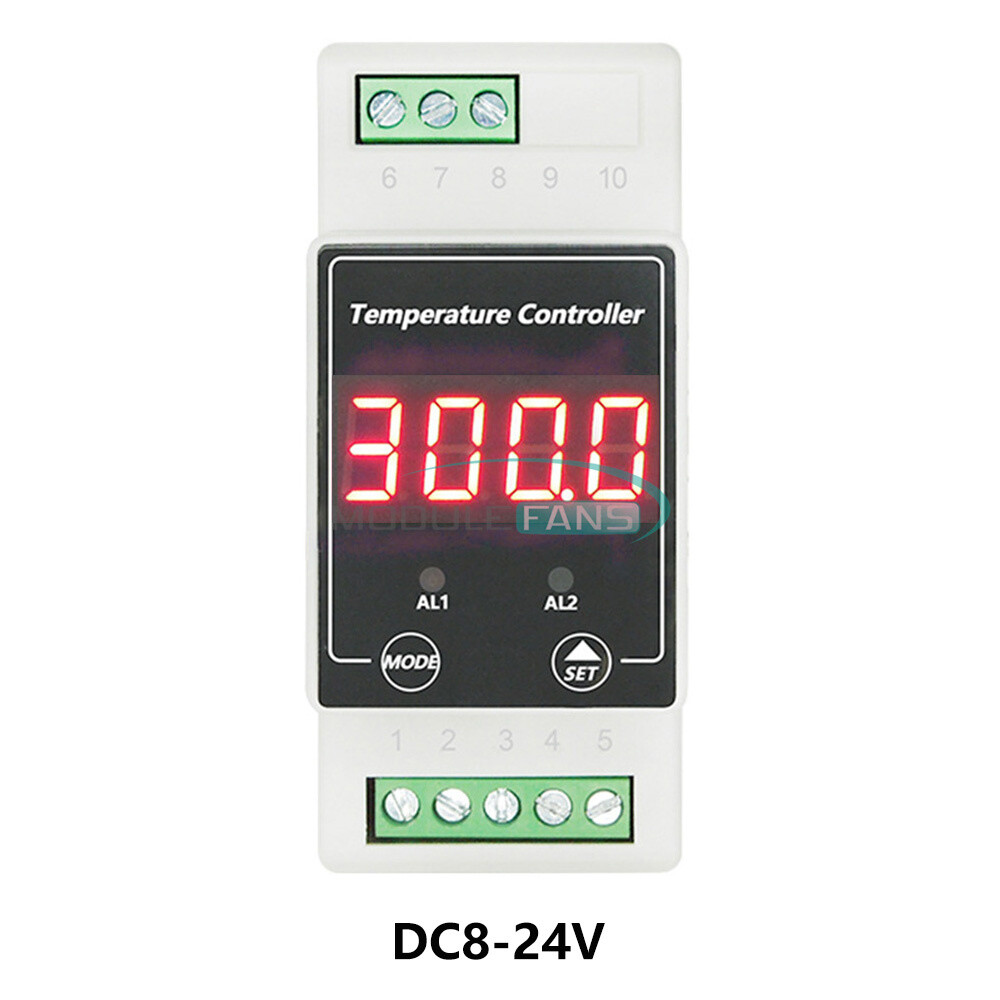 Din Rail Intelligent Digital Temp Controller Thermostat AC100-240V DC8-24V