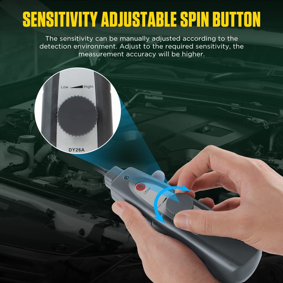 Ultrasonic Leak Detector 40Khz±2Khz Air Leak Detector Sensitivity Adjustable Aut