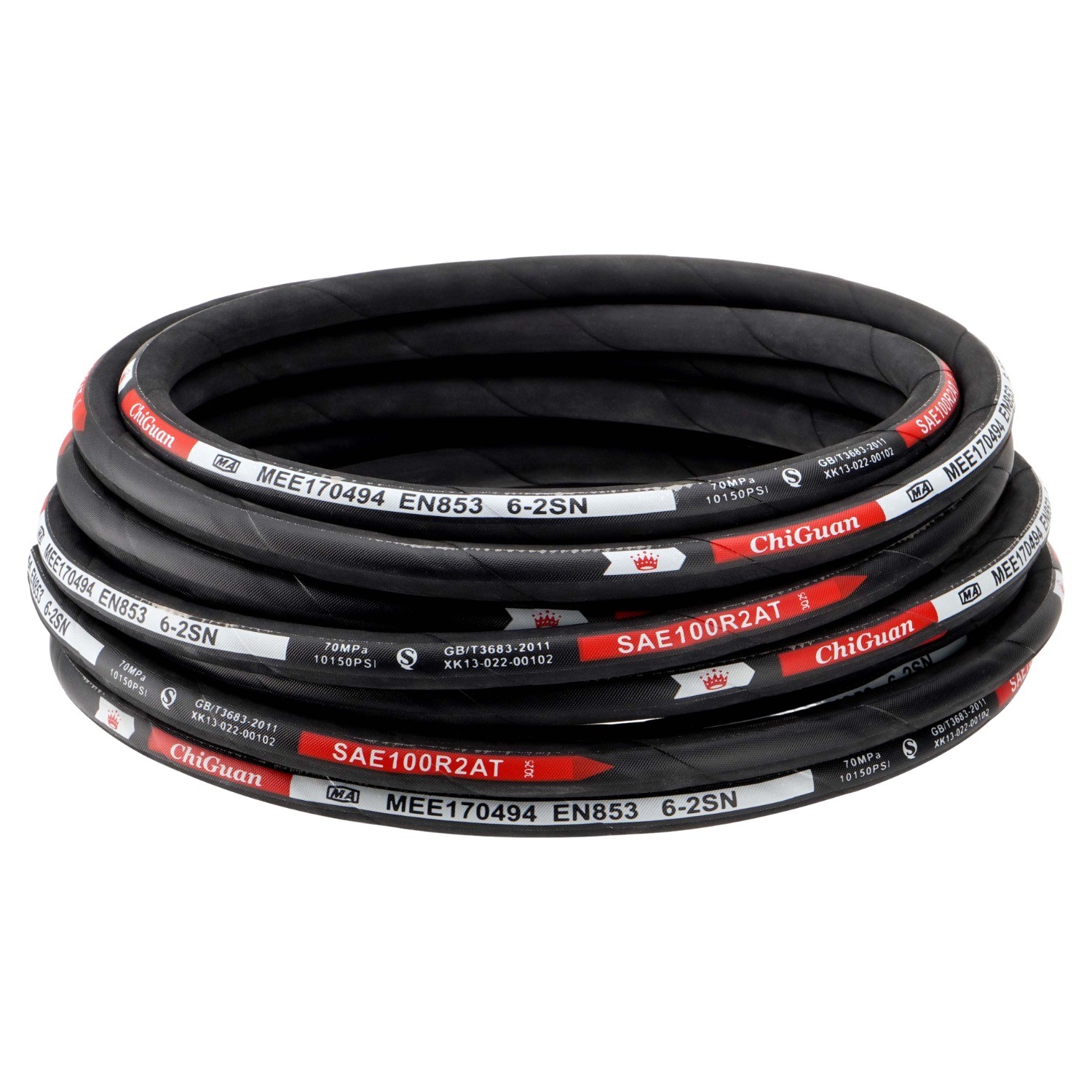 33FT 1/4″ Hydraulic Hose w/ 16 Fittings (JIC Female & NPTF Male & JIC Female 90°