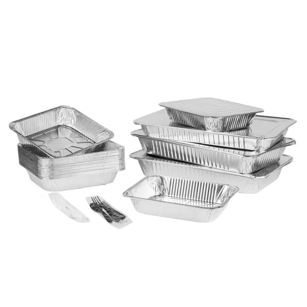 Karat Aluminum Foil Deep Steam Table Pans(12.68″ x 10.32″ x 2.36″)-100 pcs