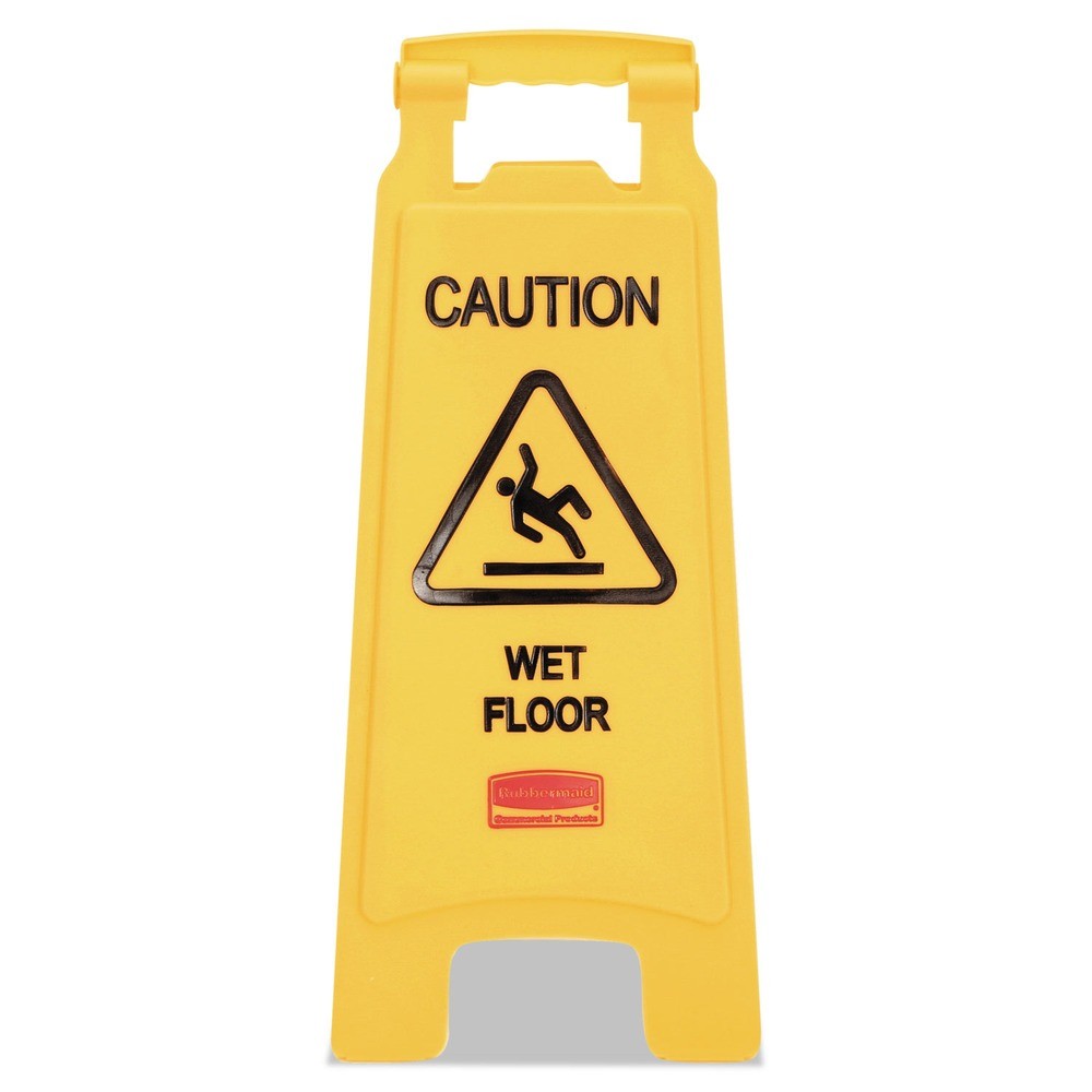 Rubbermaid Commercial 611277YW 11″ x 12″ x 25″ Caution Wet Floor Sign New