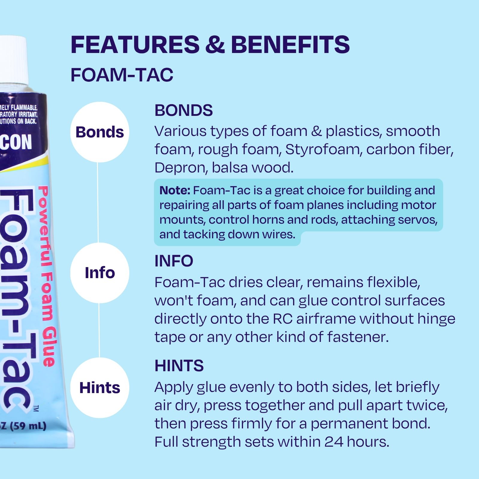 Foam-Tac Minis Powerful Glue – Fast-Drying, Waterproof, Ideal for Foam, Plast…