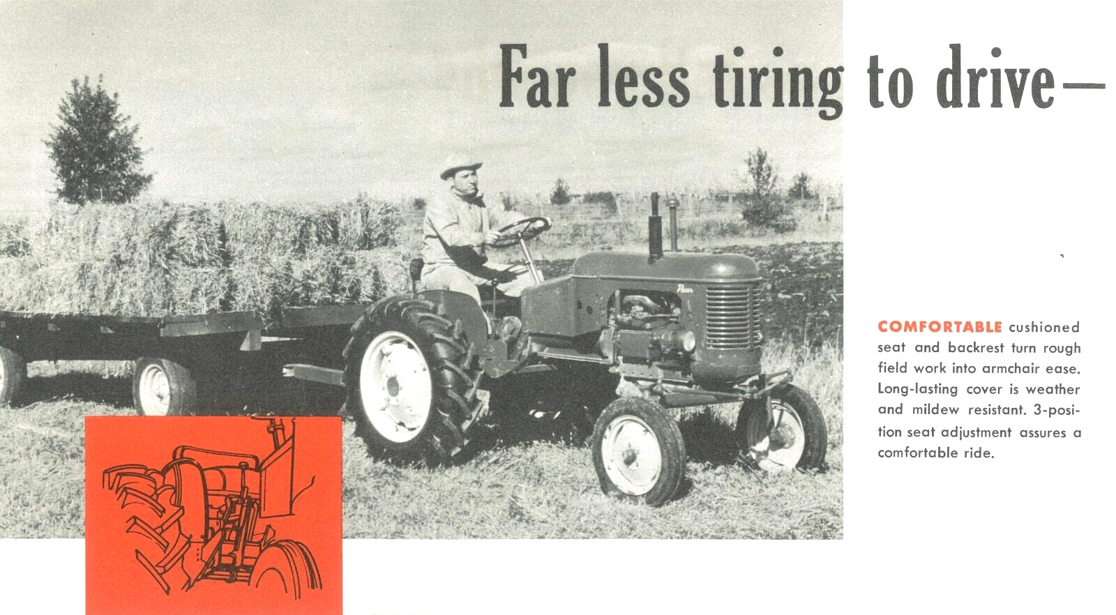 The Massey Harris 1-2 Plow Pacer Tractor Color Brochure MH Pacer-16 Row Crop