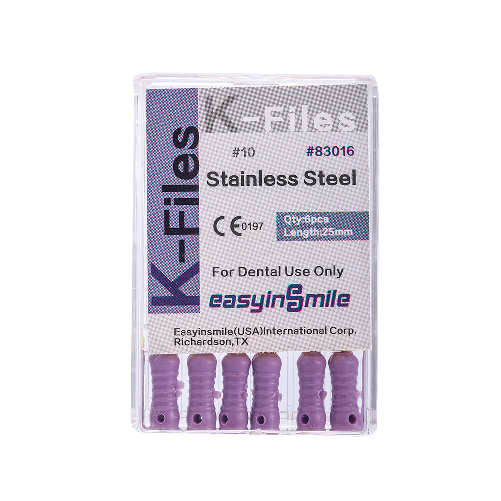10Pks Dental K Files Endodontic Endo K-Files Root Canal #10 Hand Stainless Steel