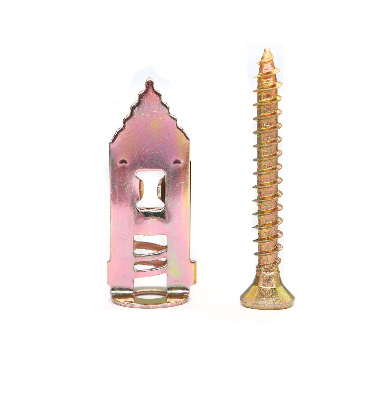 binifiMux Drywall Anchors with Self Drilling Screws Kit, 12x30mm Bronze