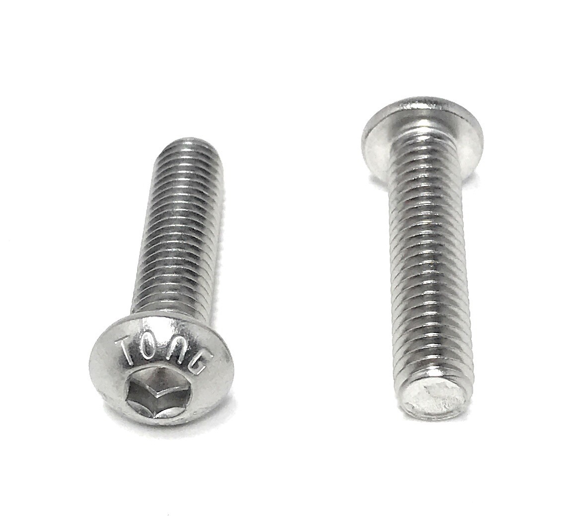 (50) M6 x 1.0 x25 Stainless Steel Button Head Socket Cap Screws ISO7380 M6-1.00