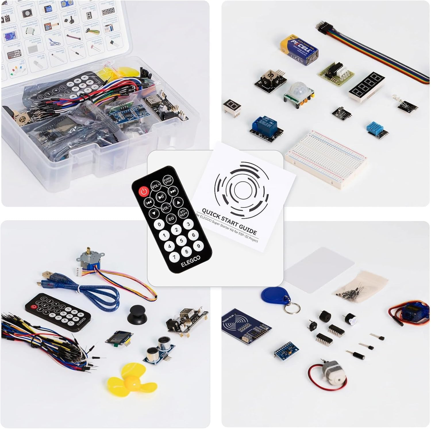 ELEGOO ESP-32 Super Starter Kit with Tutorial and Development Board USB-C Dual C