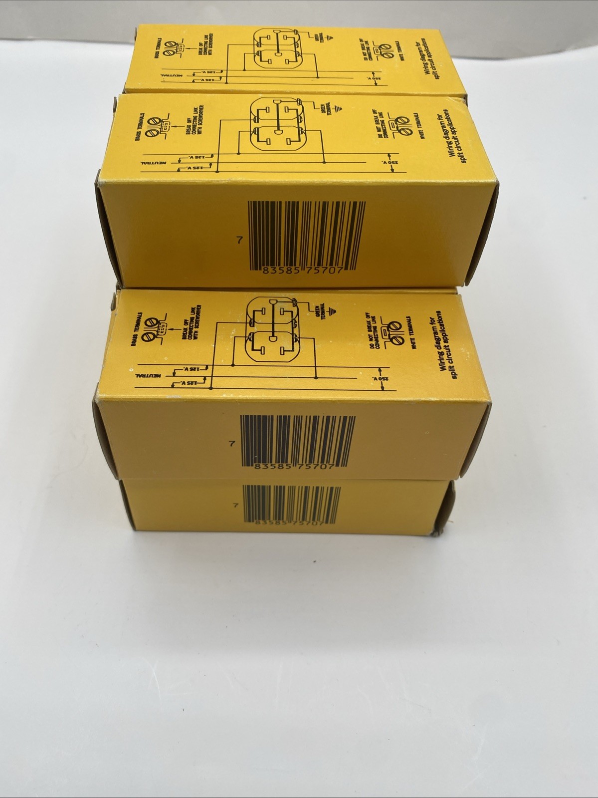 Hubbell 5352 Duplex Outlet LOT OF 10 Brown Spec Grade 20A 125V AC or DC 3 Wire