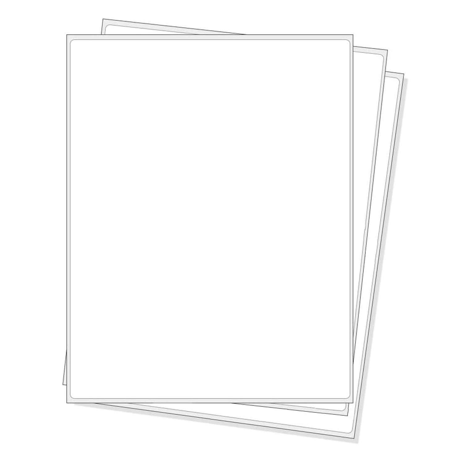 8.5″x11″ Full Sheet Shipping Labels Self Adhesive Blank Paper for Laser & Inkjet