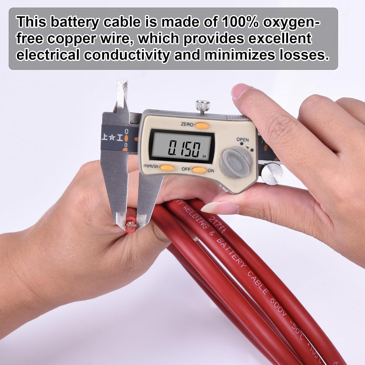 8 Gauge Battery Cable, 15FT Red + 15FT Black 8 AWG Welding Cable, Stranded Ox…