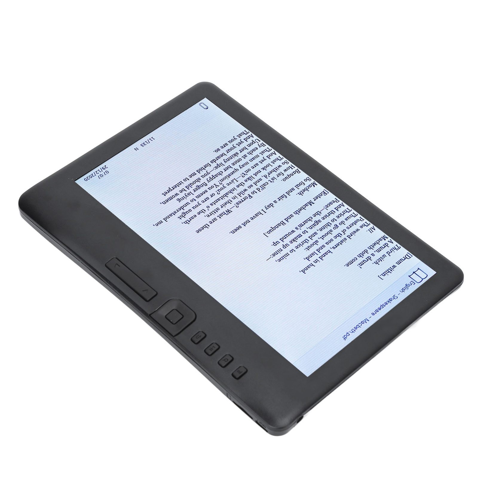 E Reader 7in Color TFT LCD 16:9 Screen HD 800×480 380MHz Black Protective C KGEO