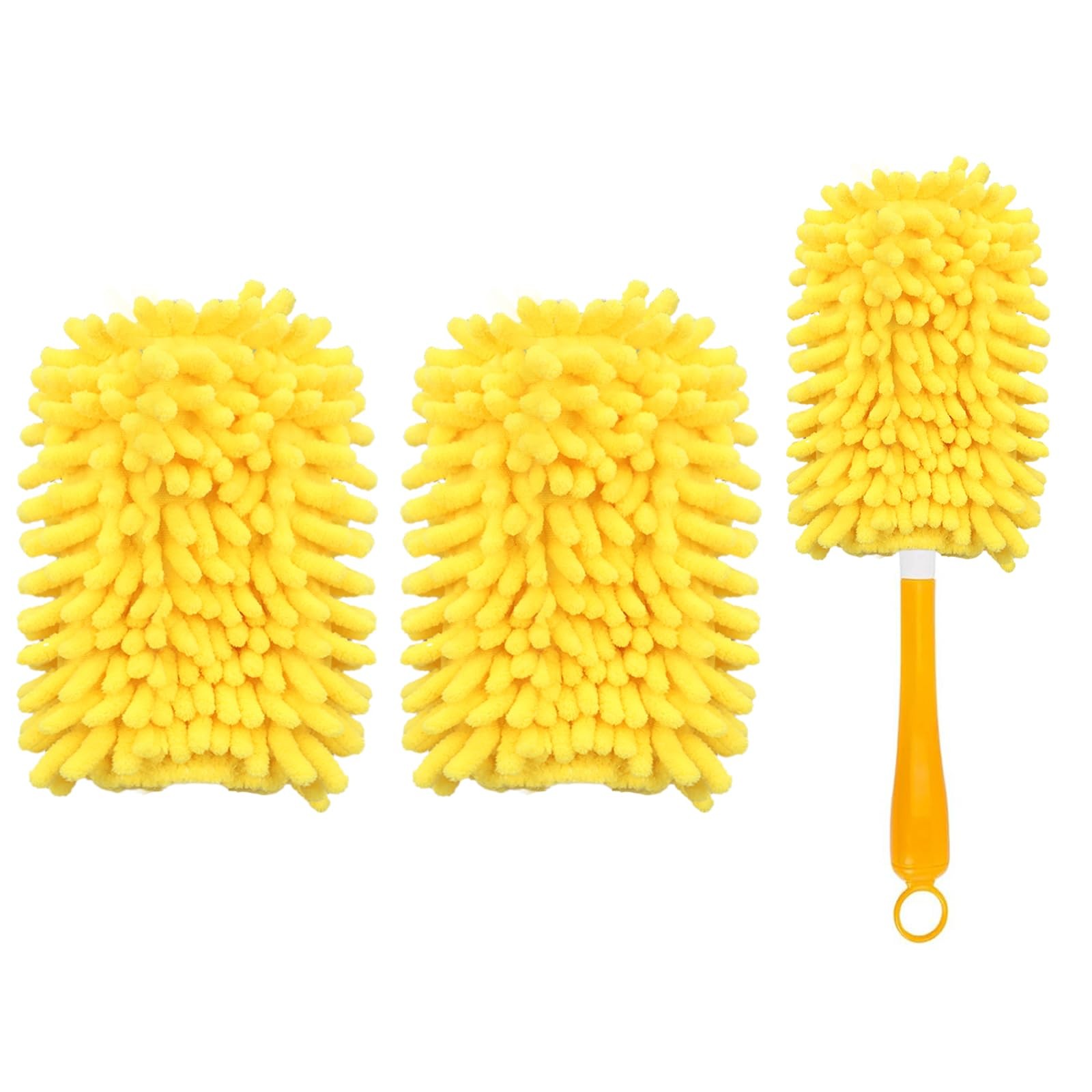Reusable Duster Pads Compatible with Swiffer Hand Duster, 360 2 Pack (Yellow)