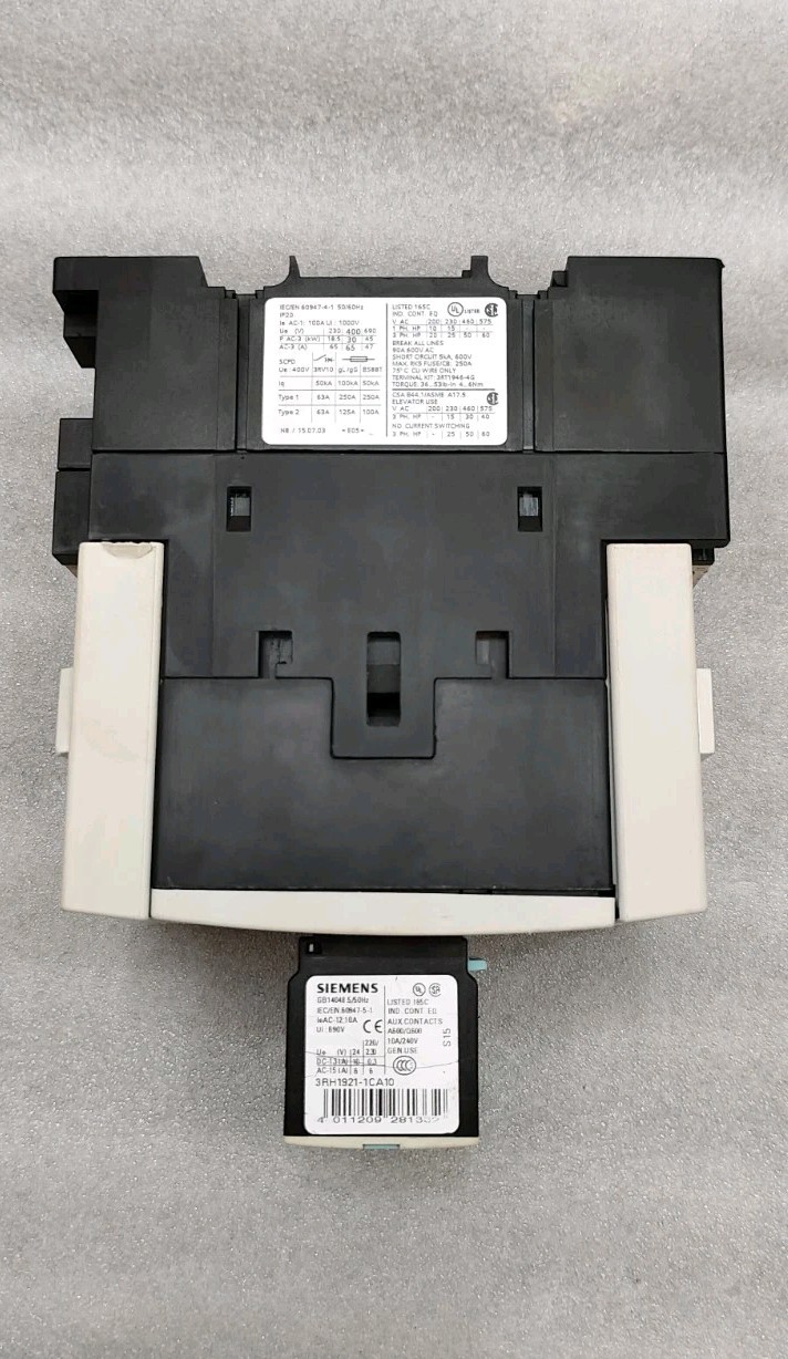 SIEMENS SIRIUS 3RT1044-1A…0 3POLE 100A CONTACTOR FREE FAST SHIPPING FEDEEX