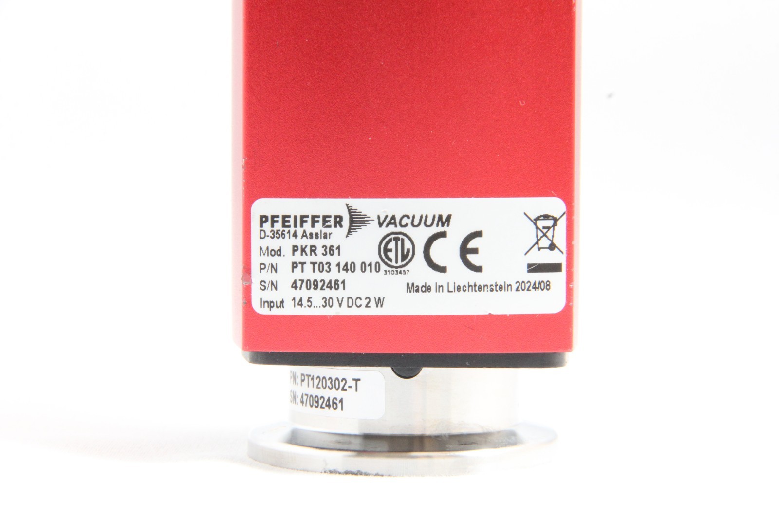 Pfeiffer Vacuum PTT03140010, PKR 361, Full-range vacuum pressure sensor #5737