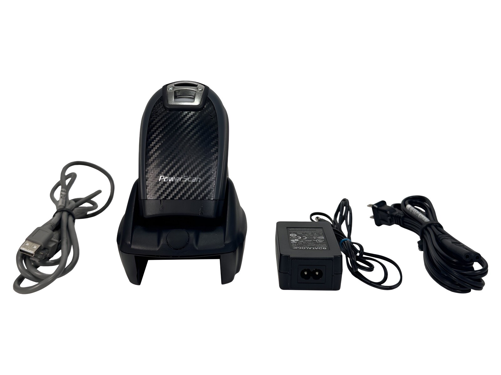 Datalogic POWERSCAN PM9501 Barcode Scanner w/BC9030 Dock; Battery; Adapter & USB