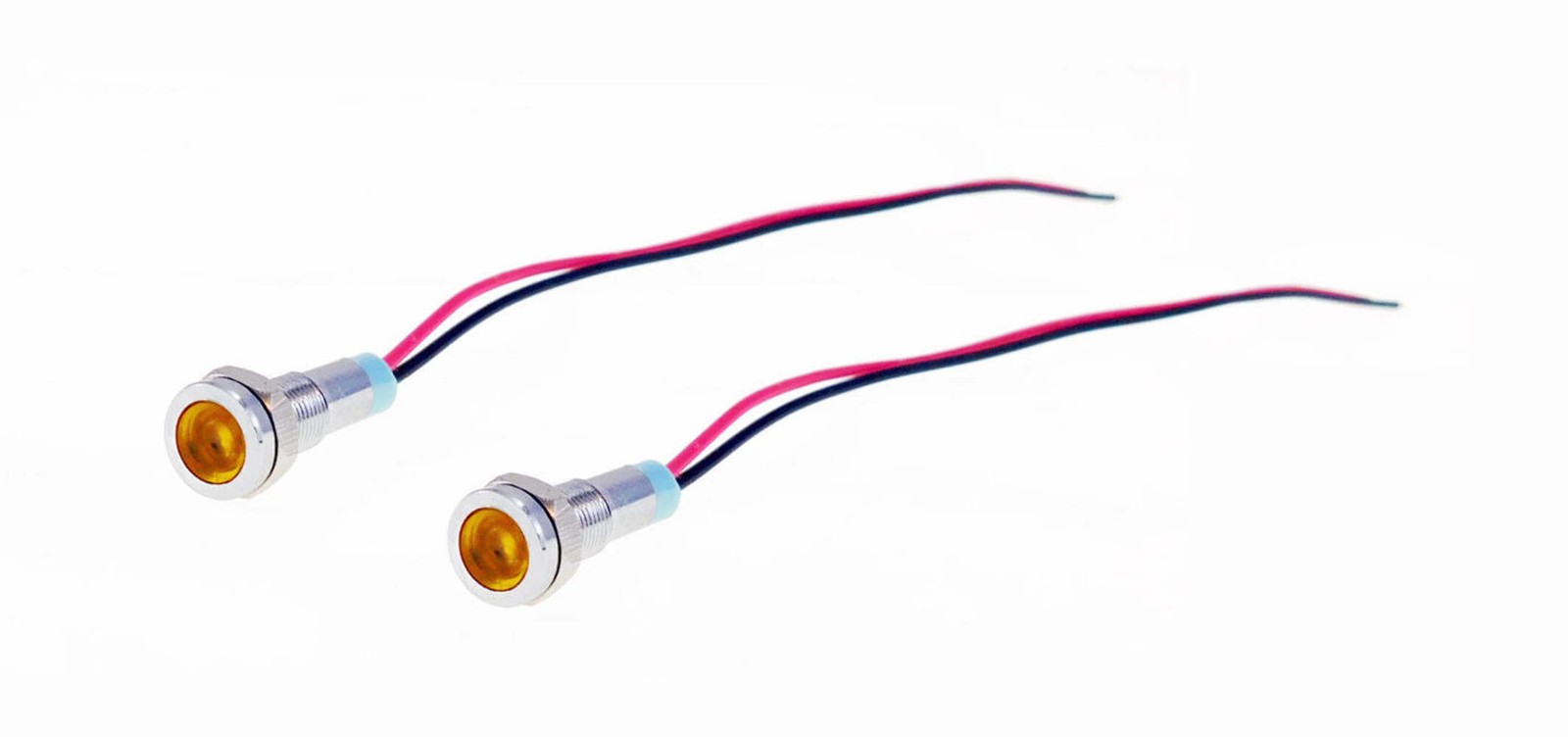 2 Pack Procraft 6mm 115v LED Indicator Lamp Yellow 6ZSD.X-115-Y