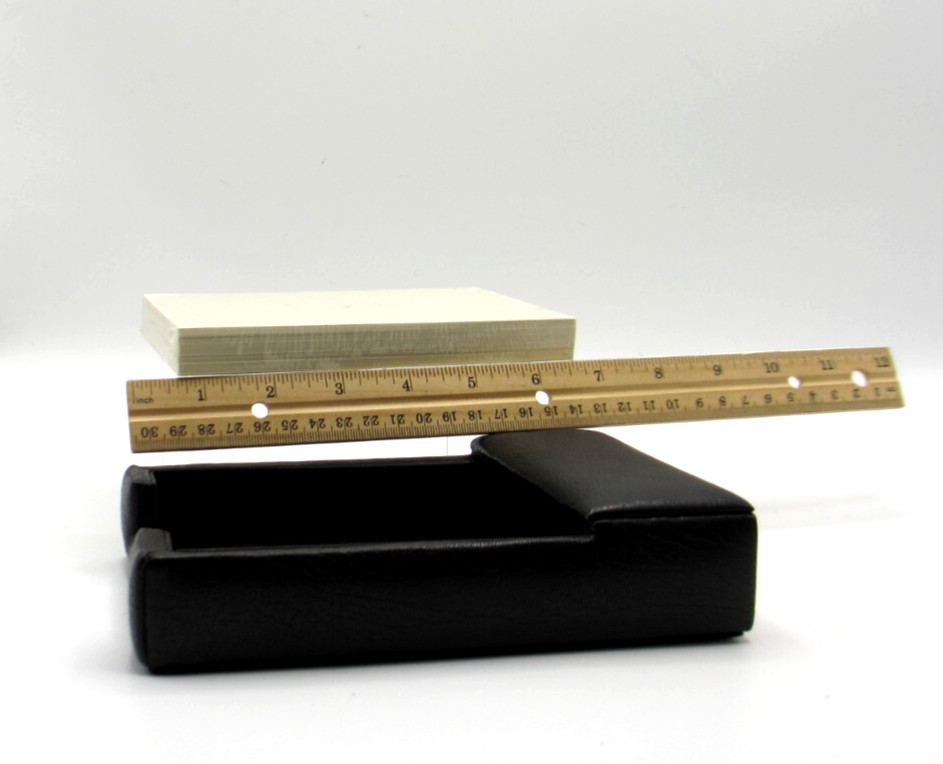 Desk Memo Tray Leather Graphic Image Black