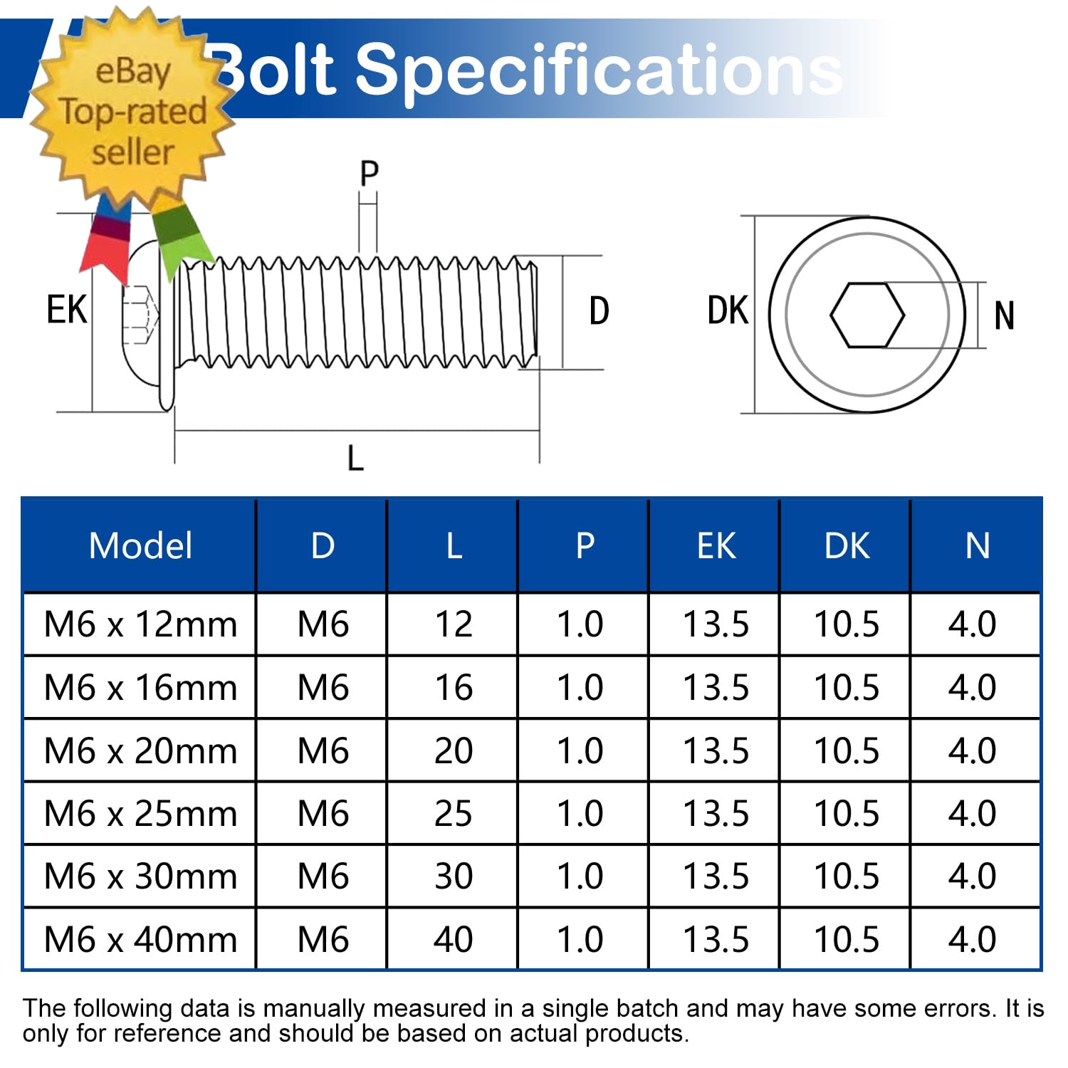 M6-1.0X 16Mm 40Pcs Flanged Button Head Socket Cap Screws Bolts, 304 Stainless St
