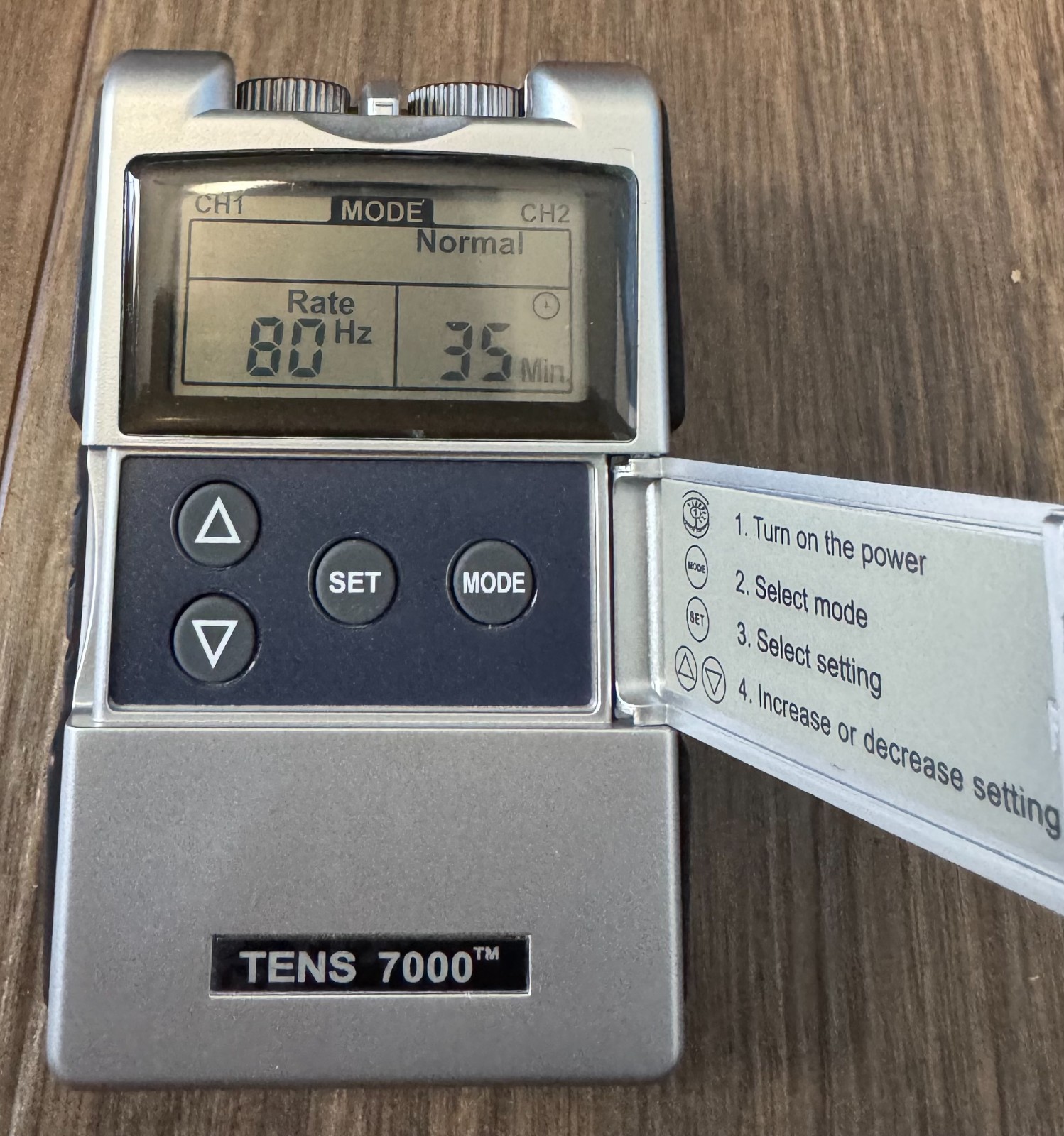 TENS 7000 Digital Unit with Accessories & Box electrostimulator 9V, Never Used?