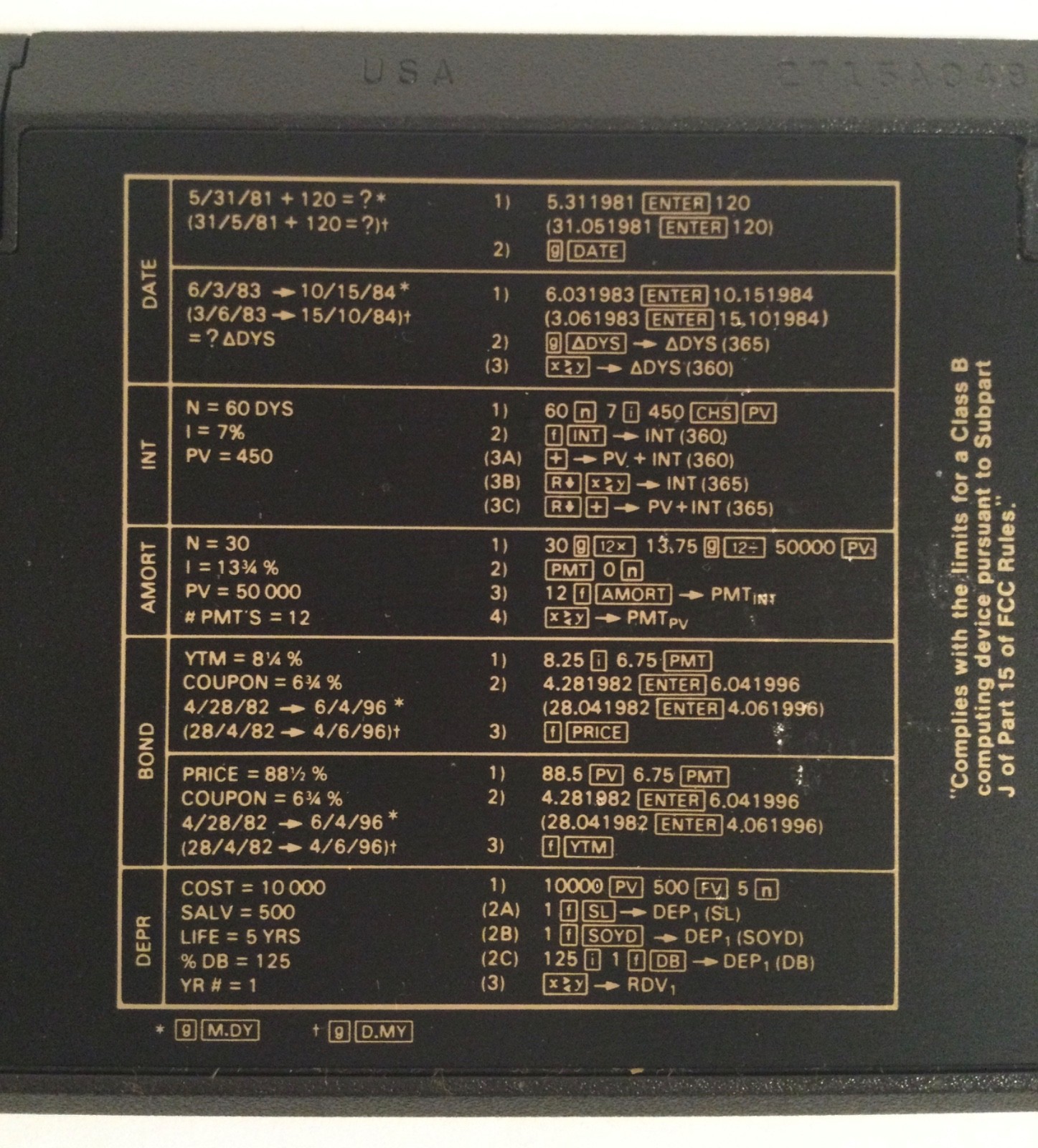 Working 1980’s Hewlett Packard HP 12C Financial Calculator Original Case USA