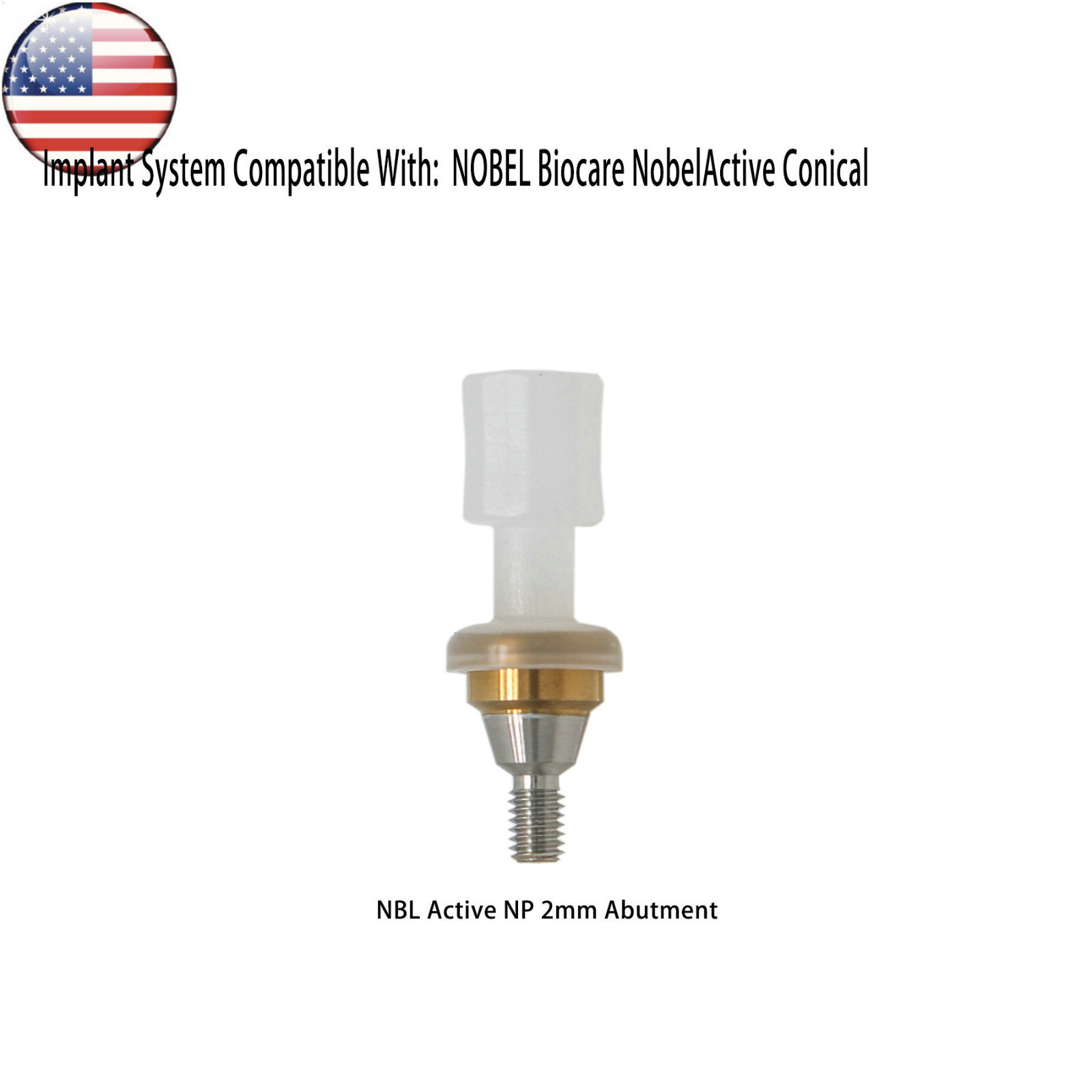 Locator Abutment for Nobel Active Biocare Conical Connection NP/RP 1-5mm Height