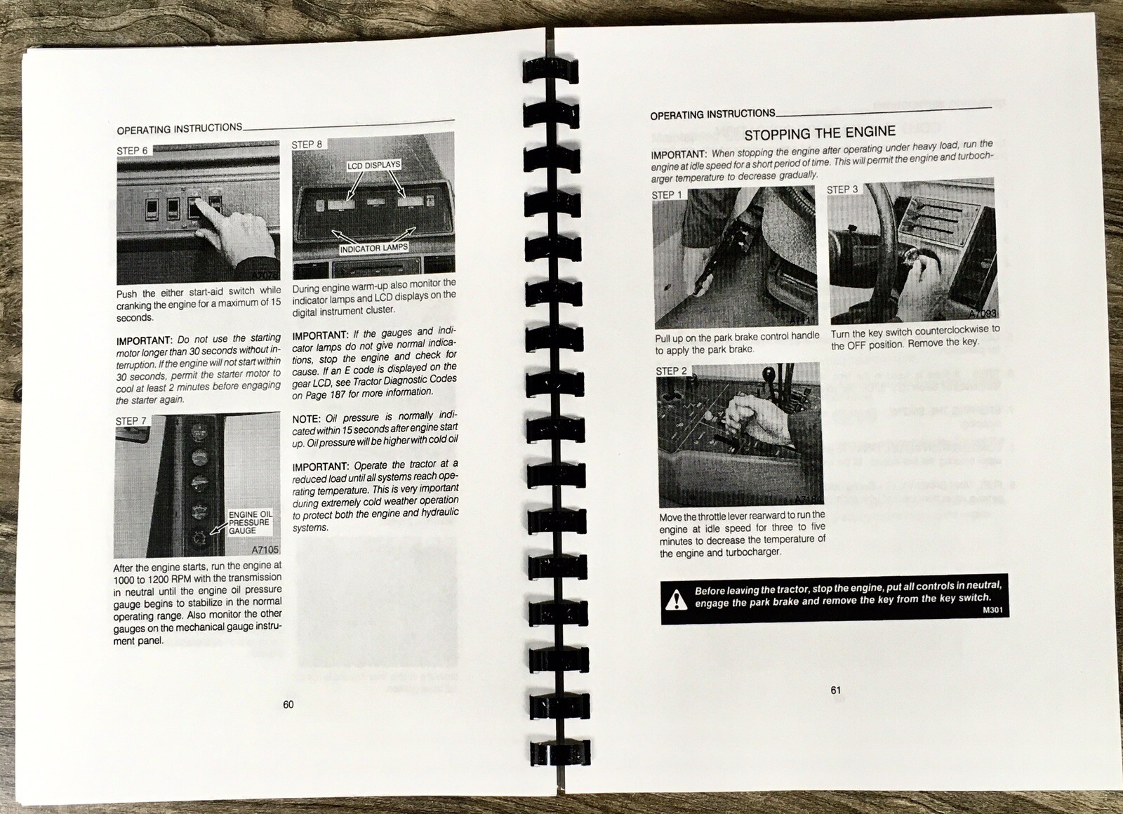 Case IH 9110 9130 Tractor Operators Manual Owners Book Maintenance Adjustments