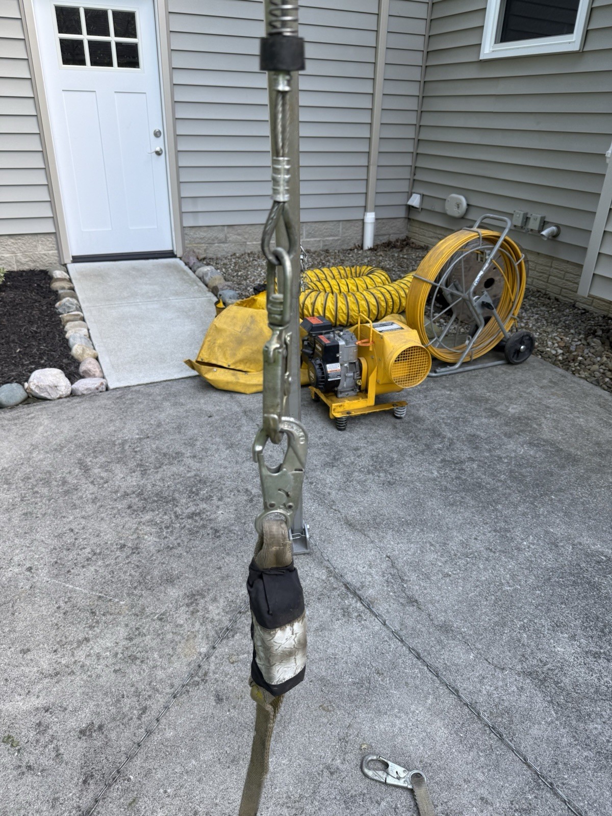 Complete PPE Retractable Confined Space System with Tripod W/ Gas Blower, Extras