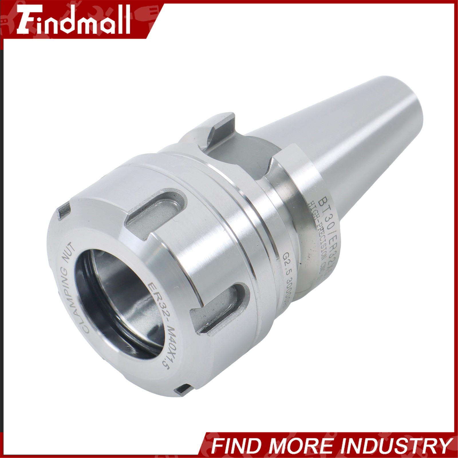 Findmall BT30 ER32 Tool Holder 4 Pack Set 2.05 Inch G2.5 Balanced 20000RPM