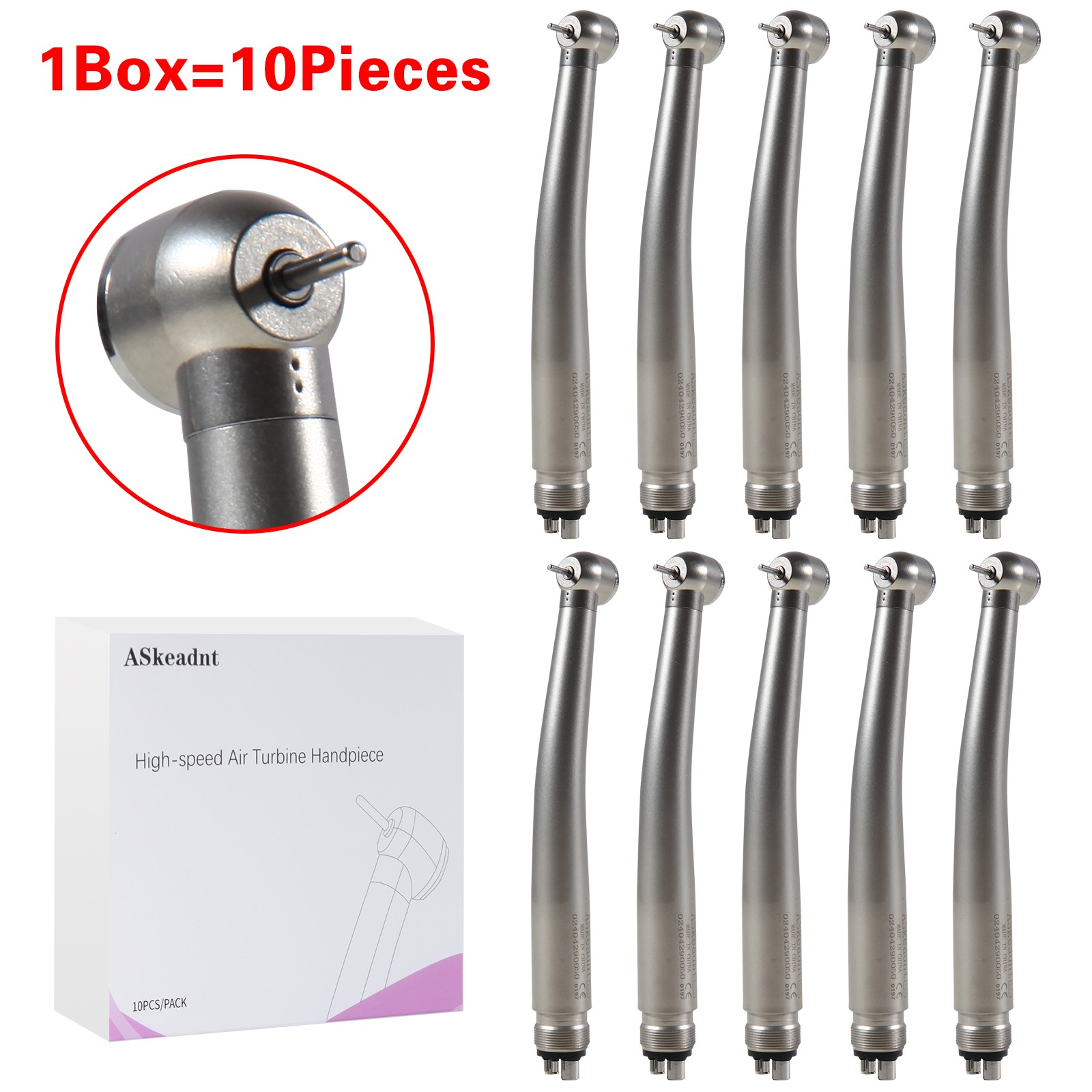 10* ADA4 Dental High Speed Handpiece Push Turbine 4 Holes Fit NSK Pana Max