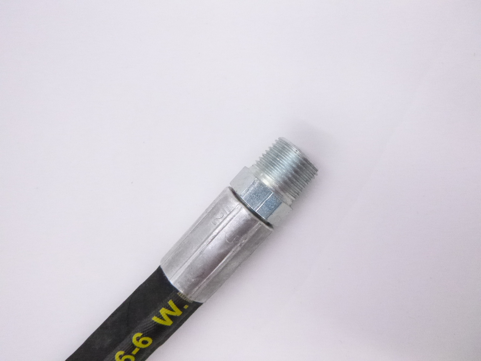 Hydrauli-Flex F24″L X 3/8″ SAE 100-R2 Sn 2-Wire MSHA Hydraulic Hose 3/8″ Male
