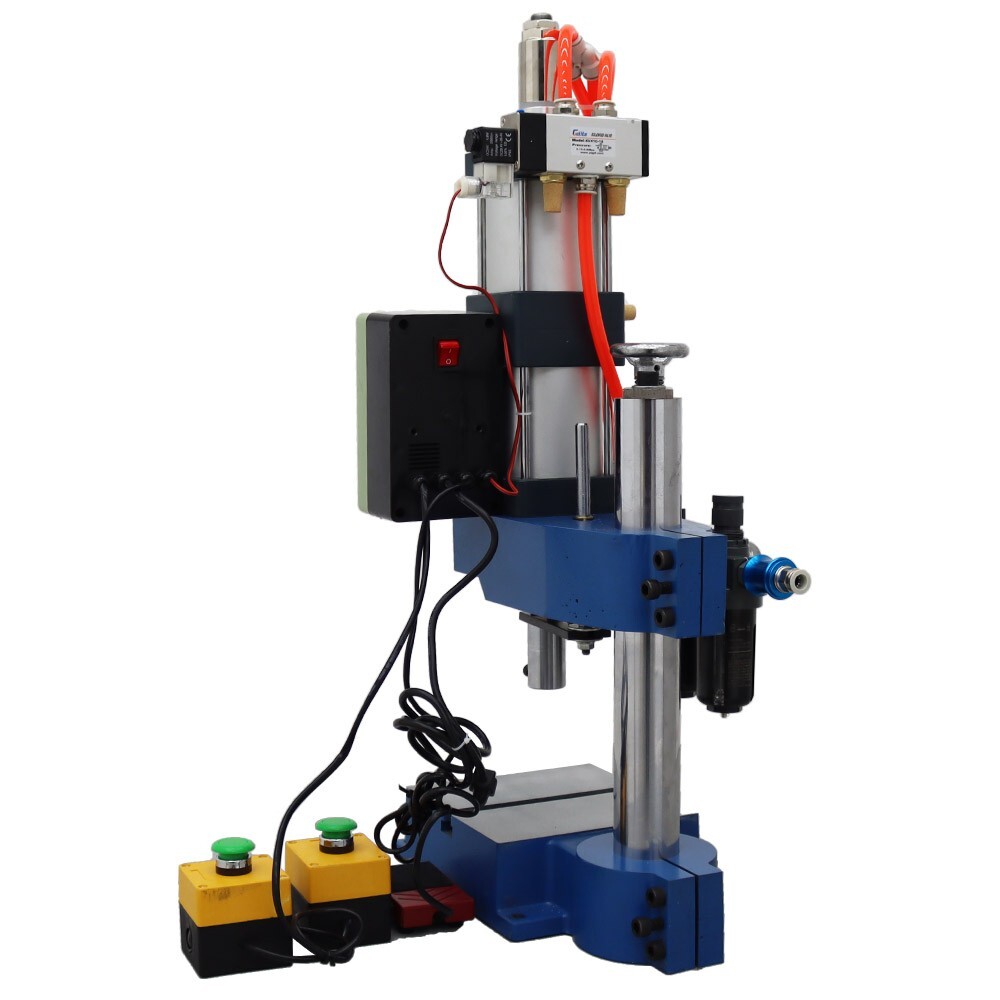 2205Lbs Pneumatic Punch Press Machine Hole Puncher 110V 3.9-1.9in Two Controller
