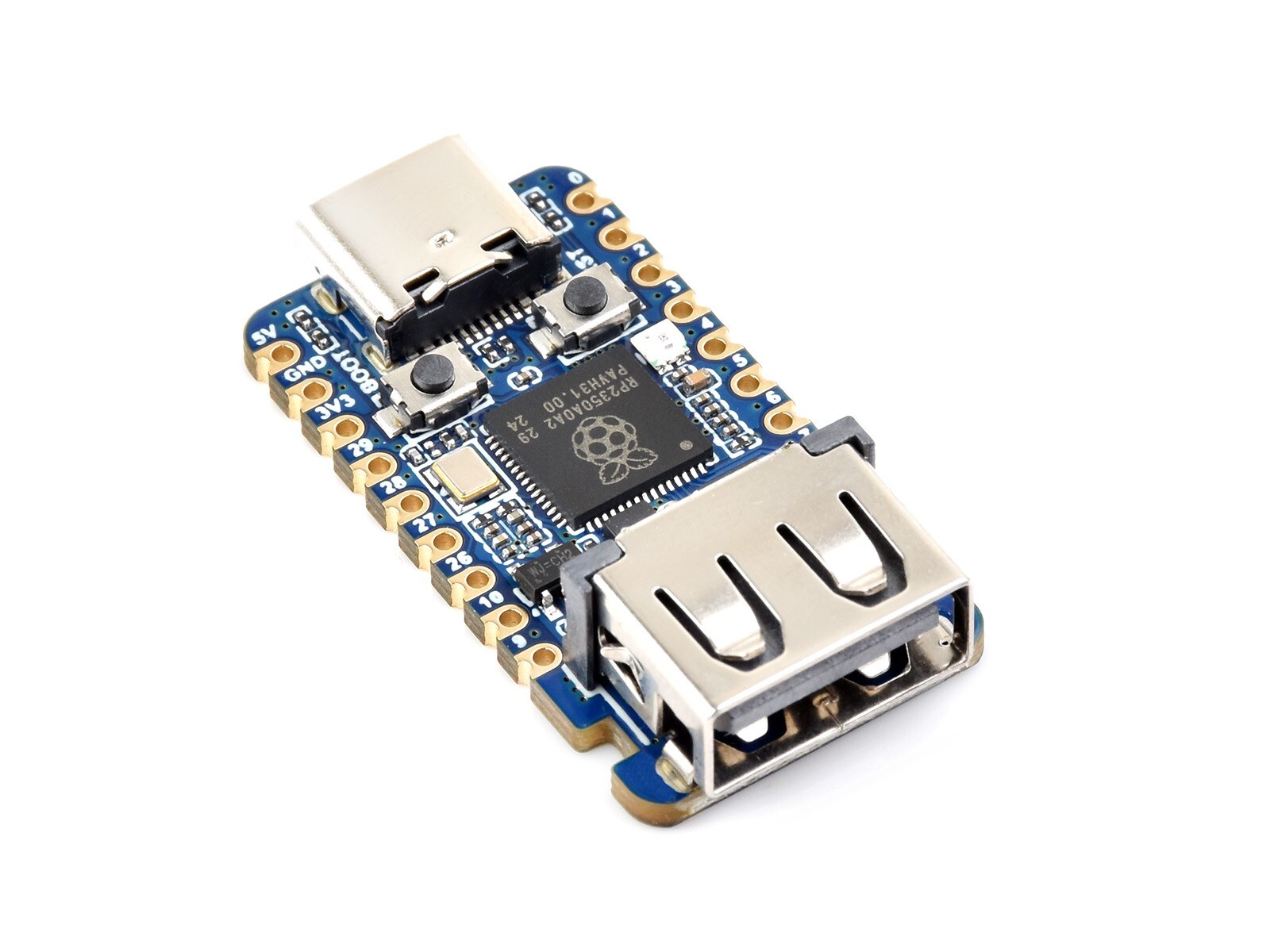 Waveshare RP2350A USB Mini Development Board, Based On Raspberry Pi RP2350A
