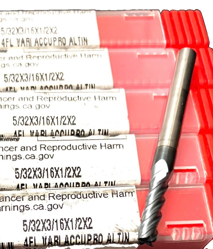 10PC Accupro 5/32″ 4FL Square End Mill Solid Carbide AlTiN 70214101 NEW