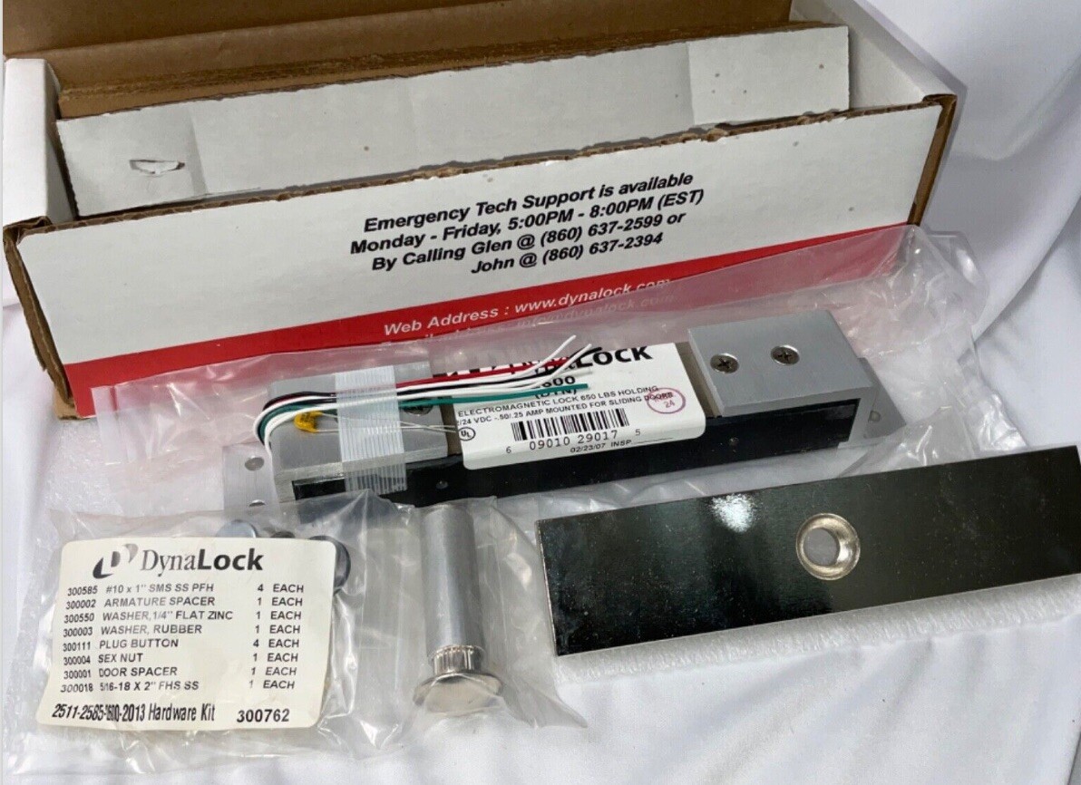 DYNALOCK 2600 DYN Electromagnetic Lock 650 LBS Holding Sliding Doors Low Power