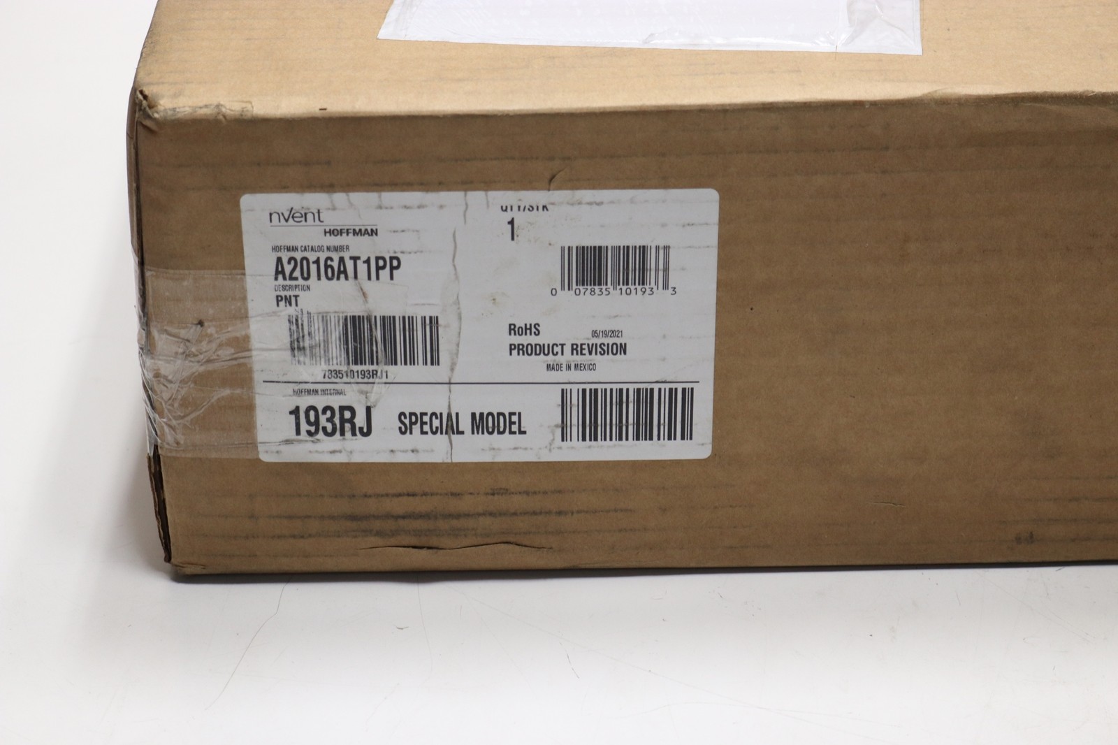 Hoffman nVent A2016AT1PP 193RJ Locking Enclosure 20x16x7 IP30 Wall Mount Metal