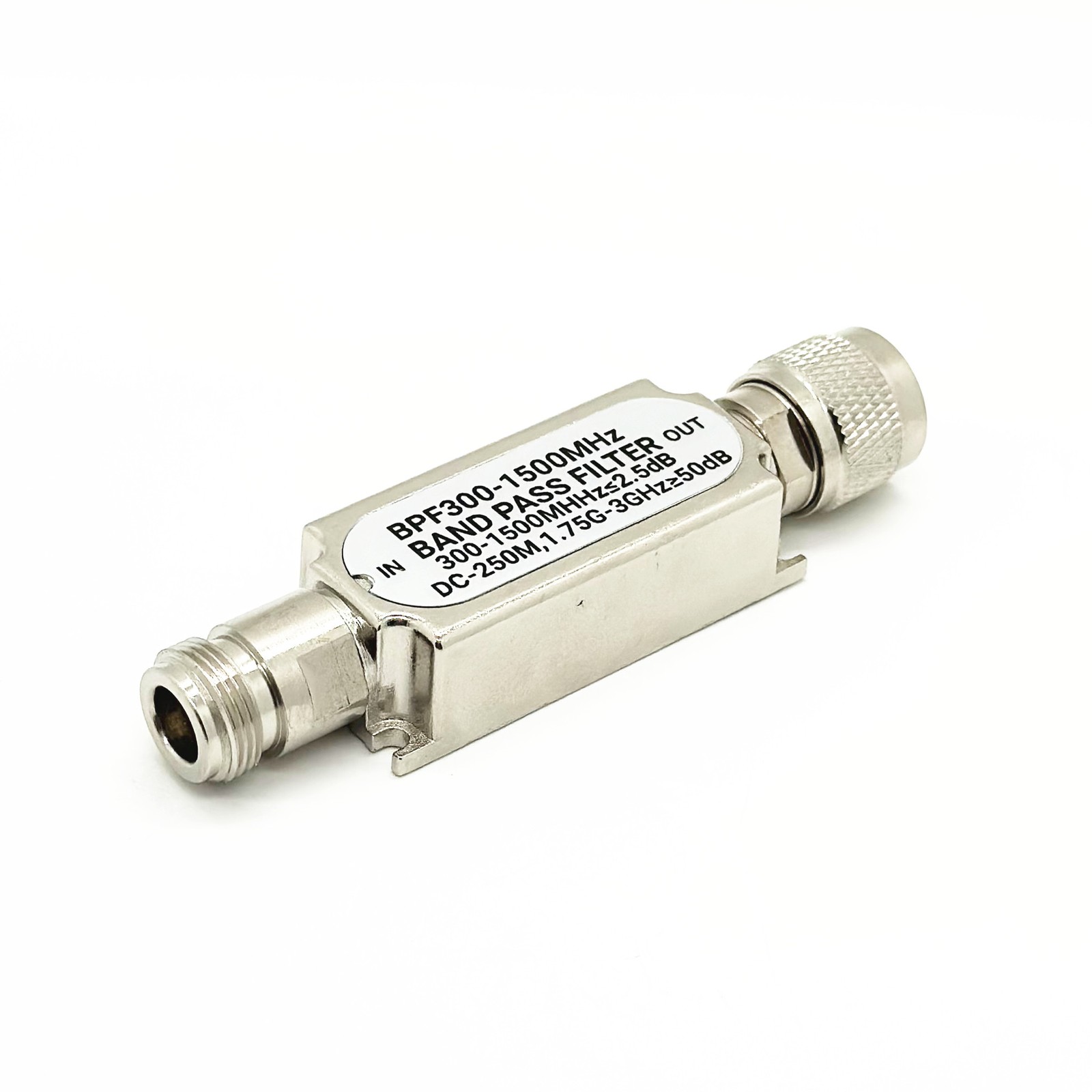 1pcs Band Pass Filter N-type Male and Female BPF300-1500MHz Impedance 50Ω