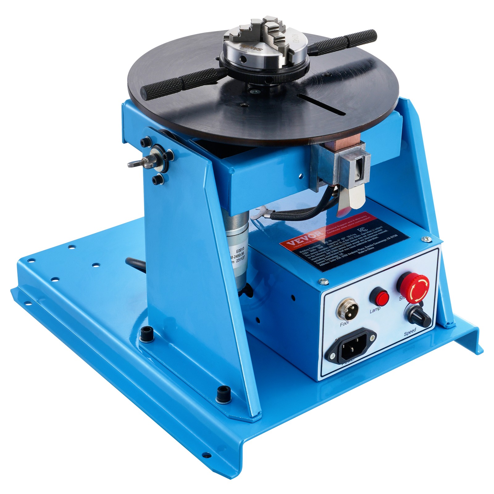 VEVOR 10KG Rotary Welding Positioner 0-90° Positioning Turntable Table 1-12RPM