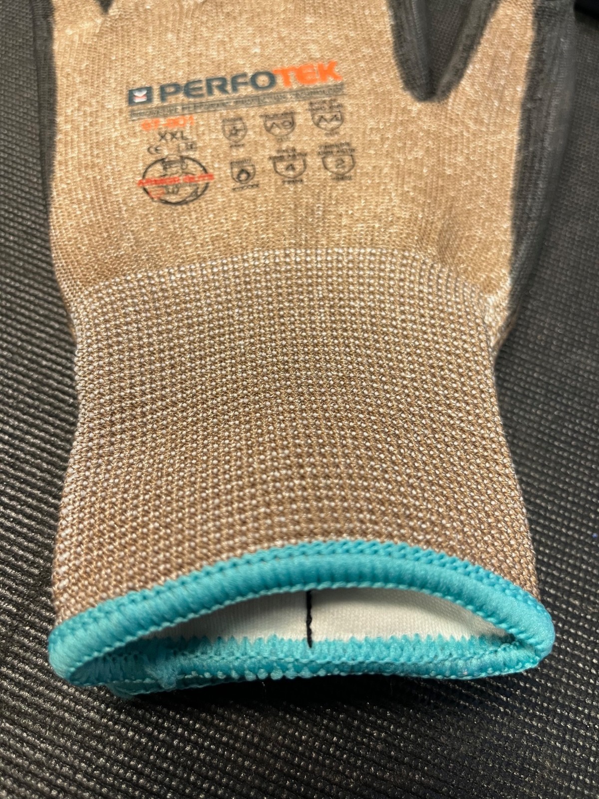 Armor Guys Work Gloves Perfotek 07-001 XXL Tan/Gray Grip 1 Dozen/12 Pairs NEW